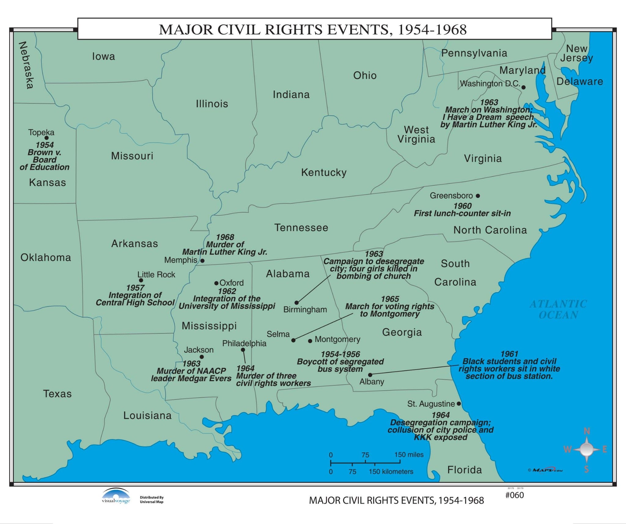 Kappa Map Group  060 Major Civil Rights Events 1954 1968
