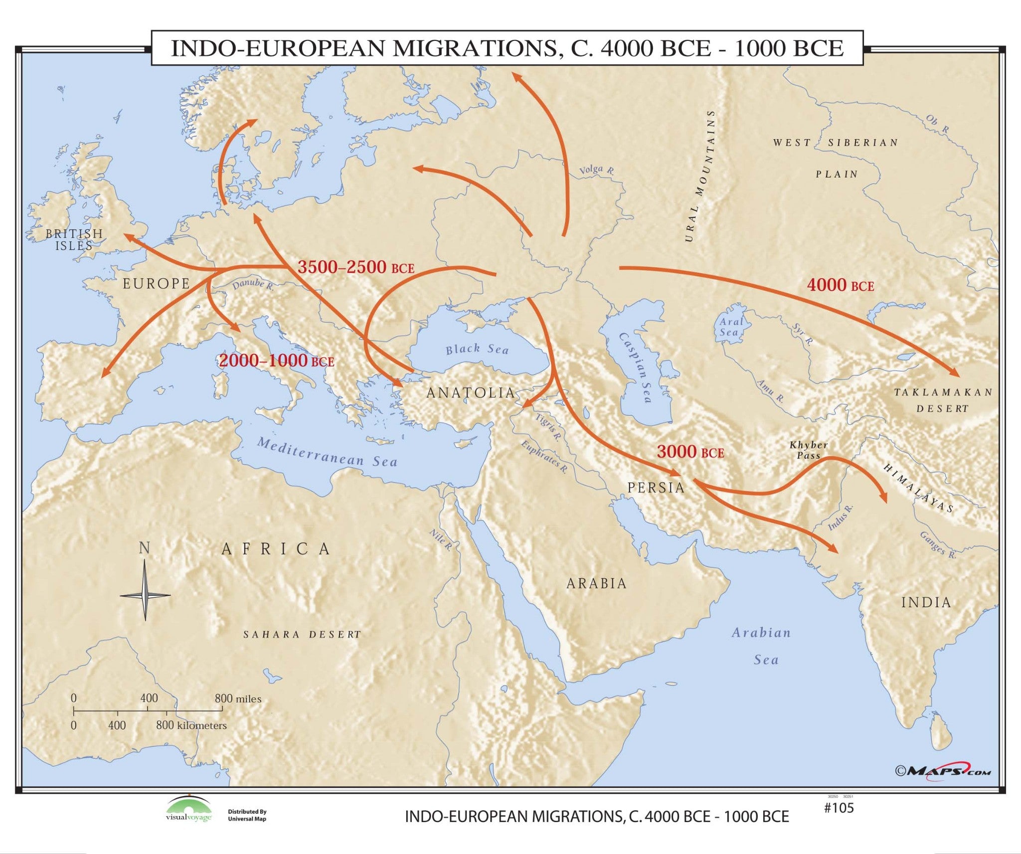 Kappa Map Group  105 Indo European Migrations 4000 1000 Bce
