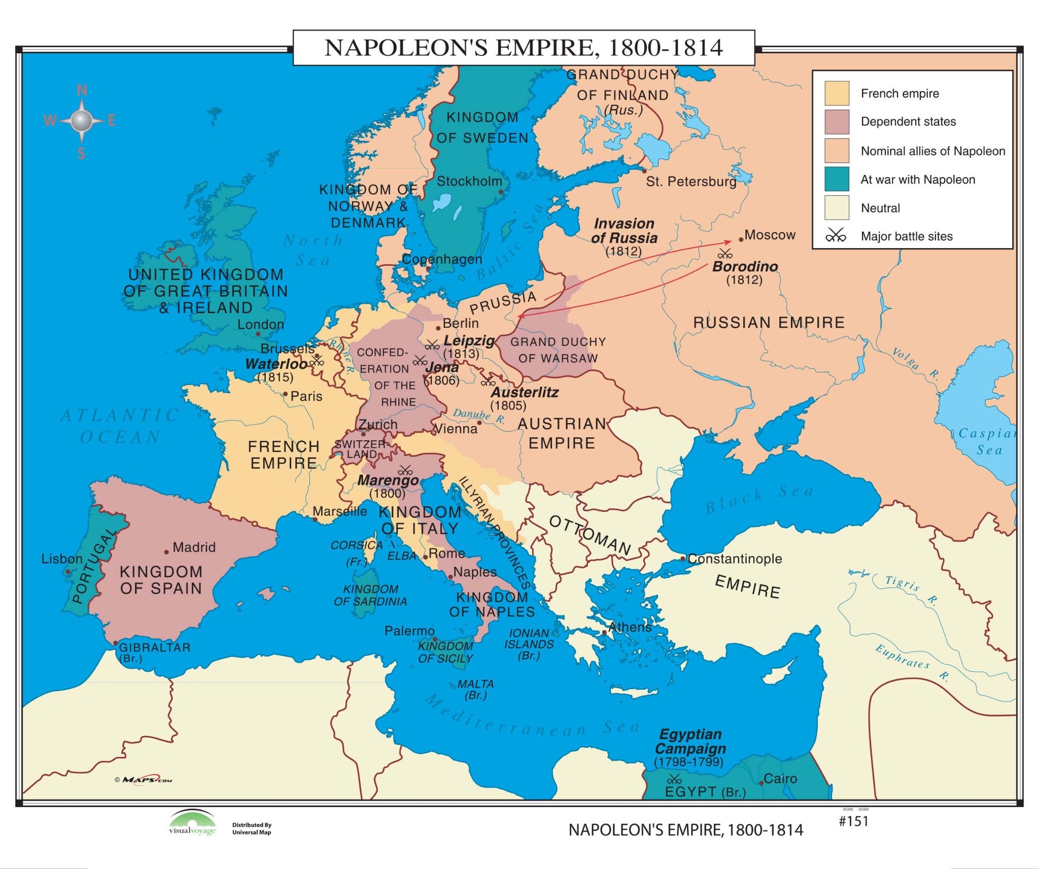 Kappa Map Group  151 Napoleons Empire 1800 1814