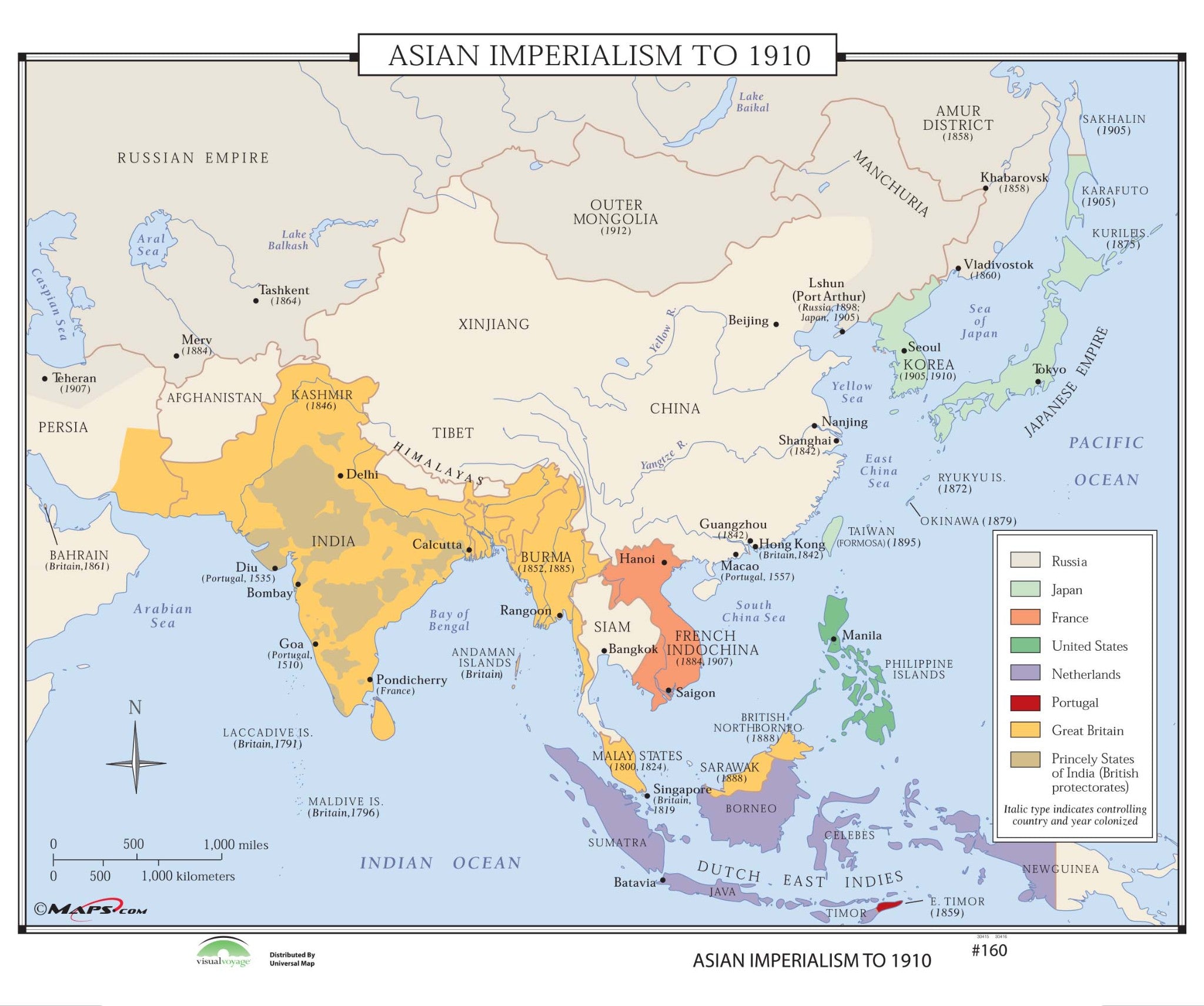 Kappa Map Group  160 Asian Imperialism To 1910