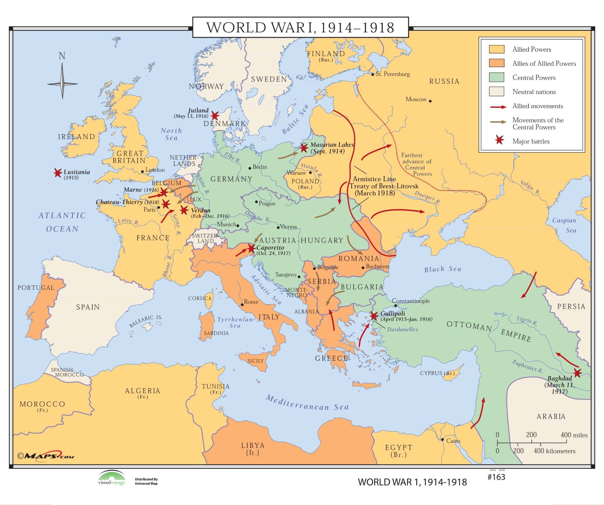 Kappa Map Group  163 World War I 1914 1918