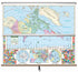 Kappa Map Group  Canada World Primary Combo Classroom Wall Map