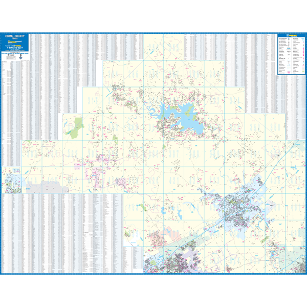 Comal County, Tx Wall Map - Large Laminated