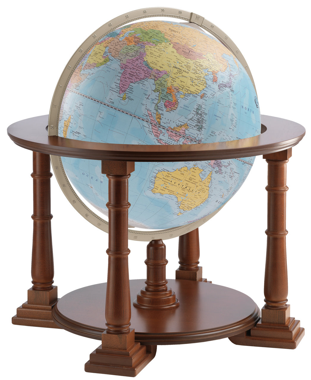 Mercatore Blue Ocean 24" Floor World Globe By Zoffoli Globes