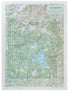 Yellowstone National Park USGS Regional Three Dimensional Raised Relief Map