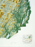 Adirondack New York State Park Raised Relief Three Dimensional 3D Map