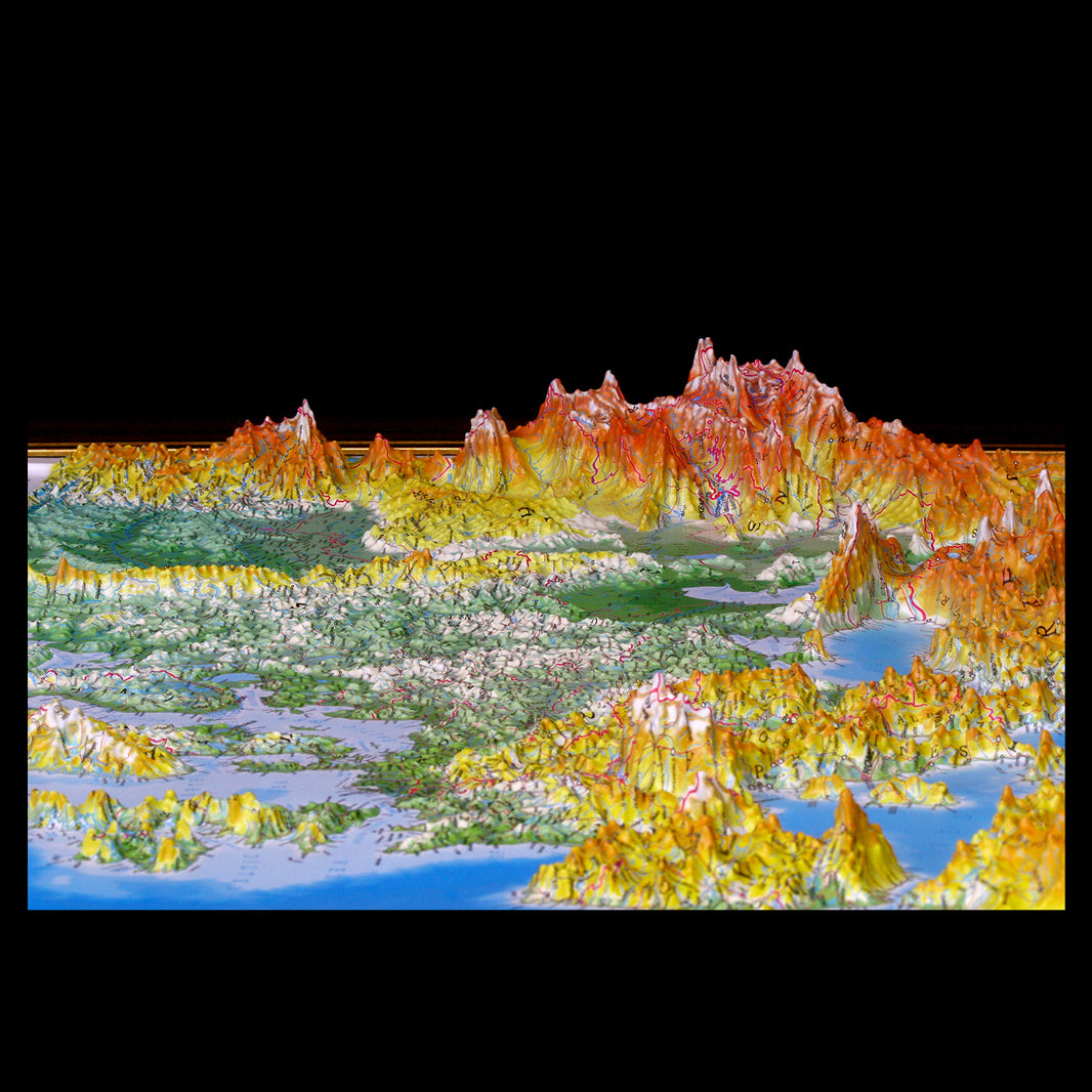 Europe Three-Dimensional 3D Raised Relief Map – GeoMart