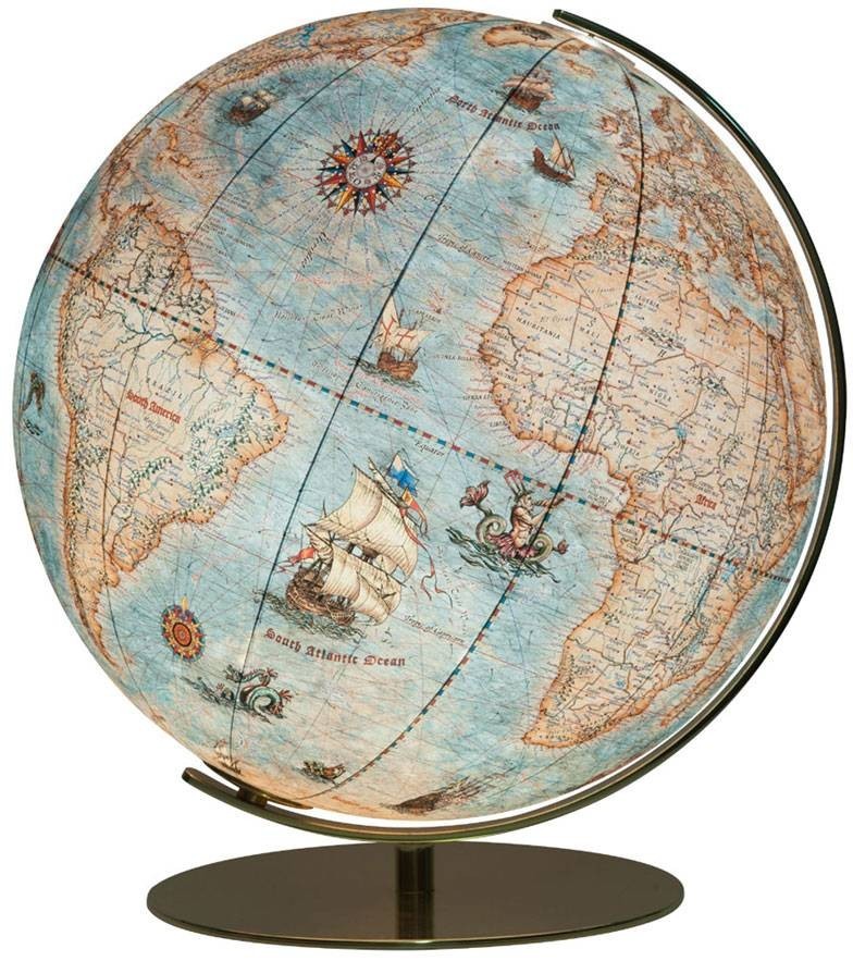 Dresden Illuminated 16 Inch Desktop World Globe By Columbus Globes