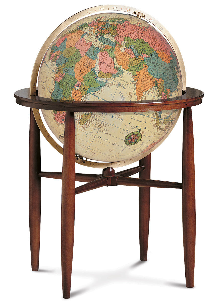 Finley Antique Illuminated 20 Inch Floor World Globe By Replogle Globes