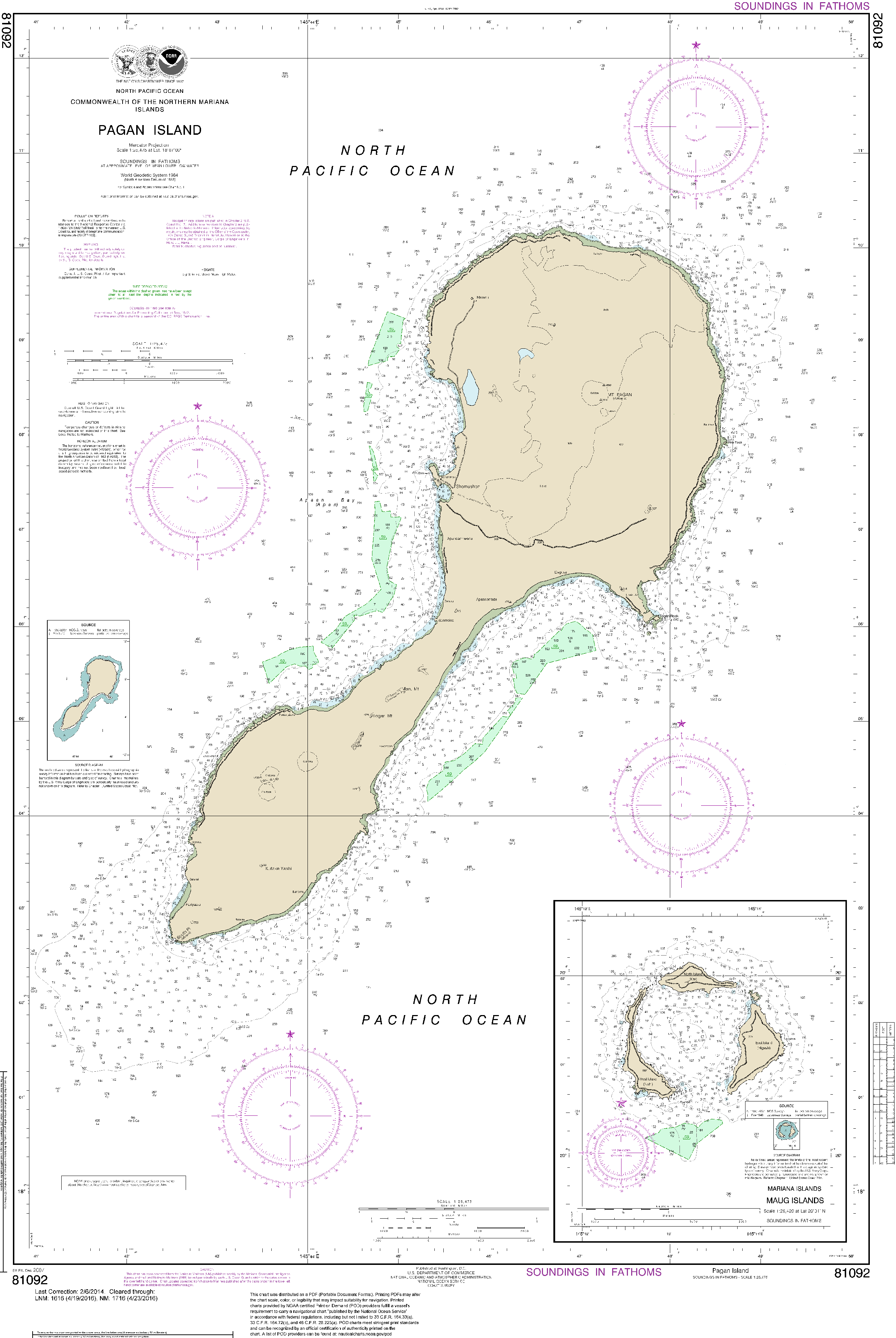 NOAA Nautical Chart 81092: Commonwealth of the Northern Mariana Islands