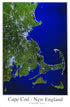 Cape Cod and New England From Space Map