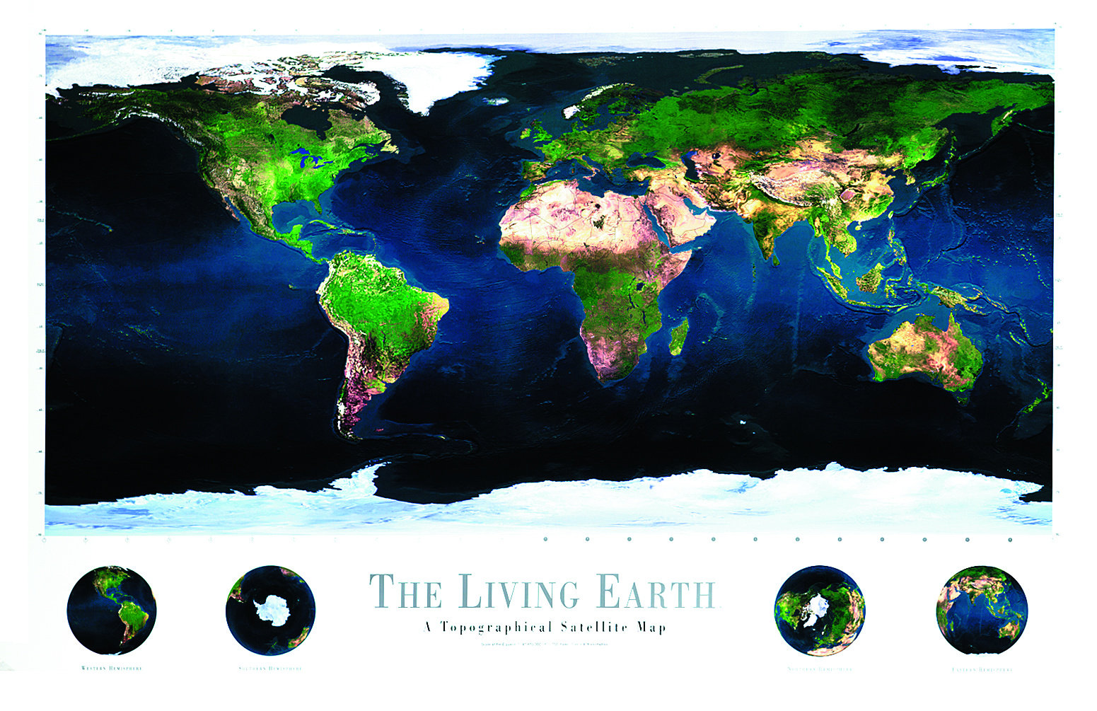 Earth Map - Living Earth Satellite Map