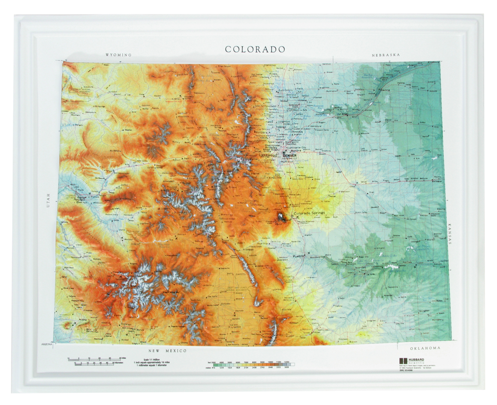 Colorado 3D Raised Relief Map – GeoMart