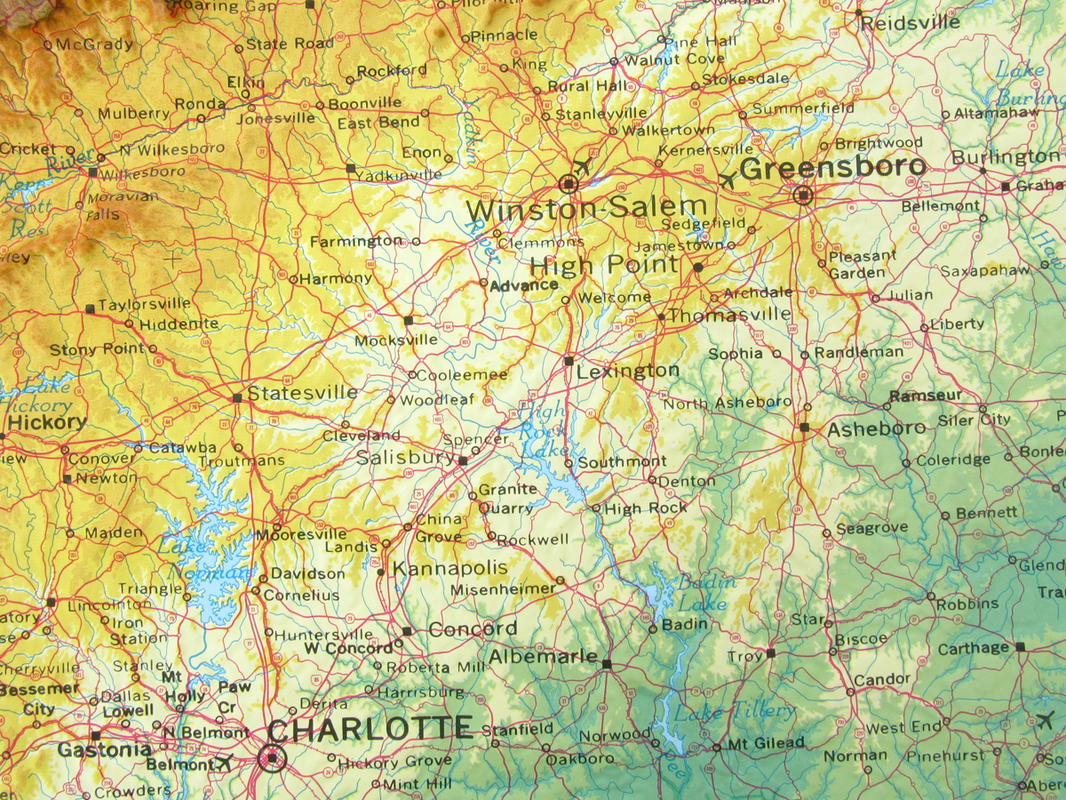 North Carolina 3D Raised Relief Map – GeoMart