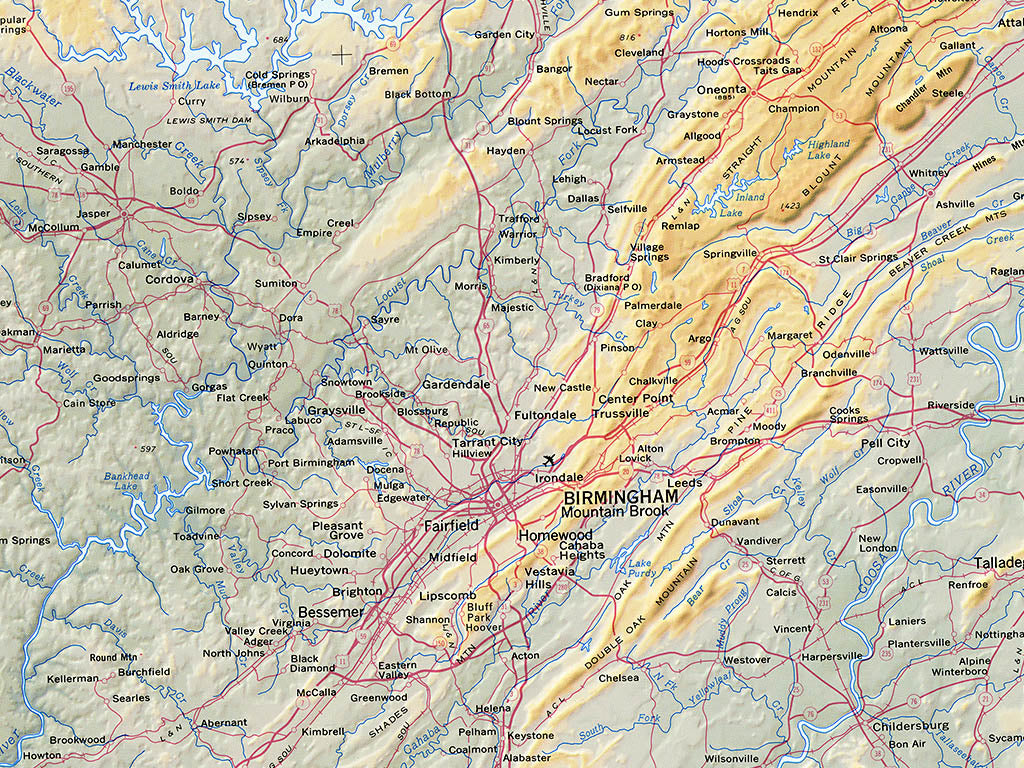 Raven Maps Alabama Wall Map