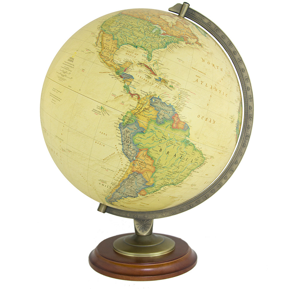 Adams 12 Inch Illuminated Desktop World Globe By National Geographic
