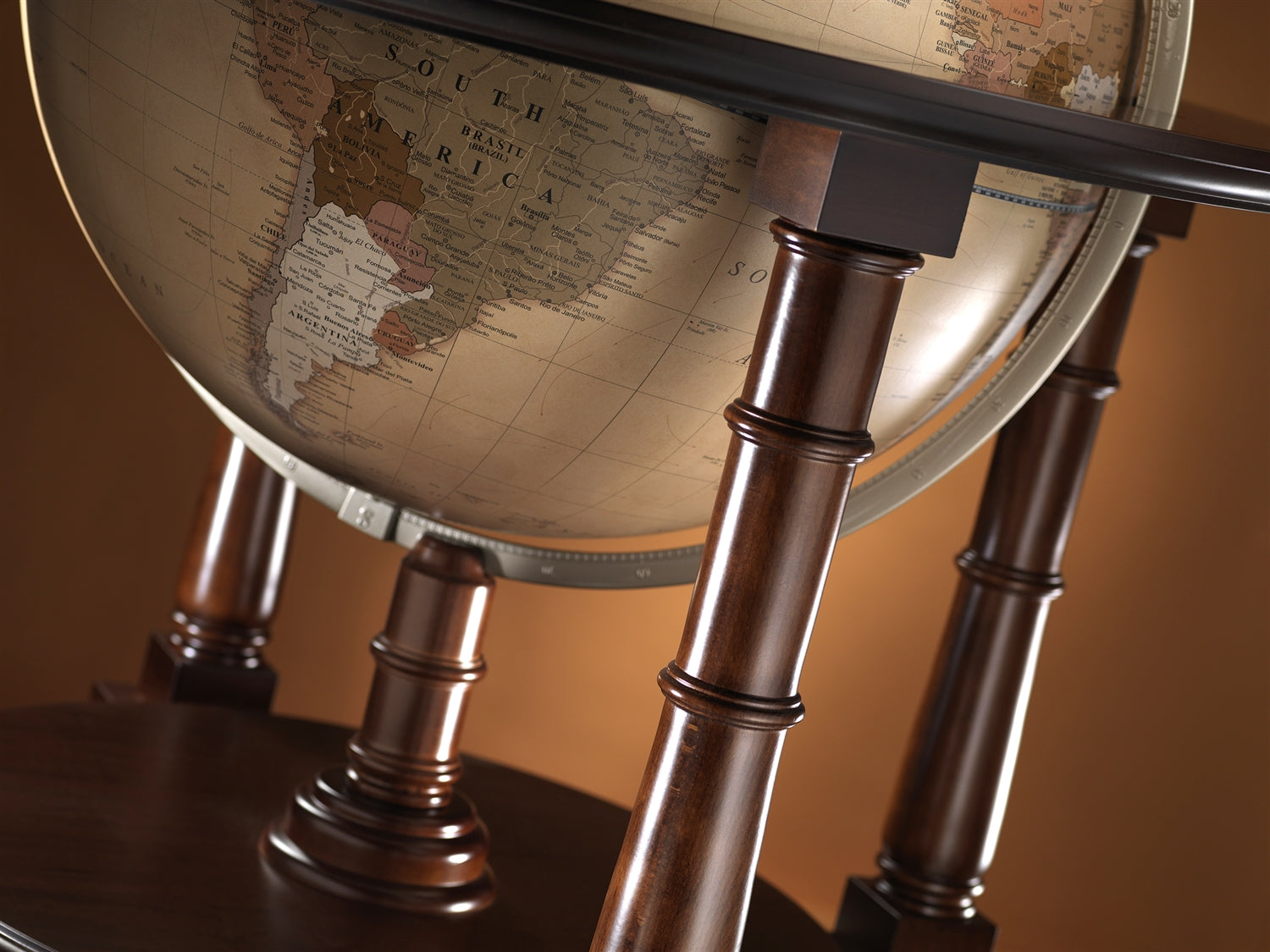 Mercatore Apricot Ocean 24" Floor World Globe By Zoffoli Globes