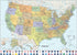 Classic US and World Map with Flags Classroom Pull Down 2 Map Bundle