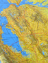 San Francisco Bay Region Raised Relief Three Dimensional 3D Map