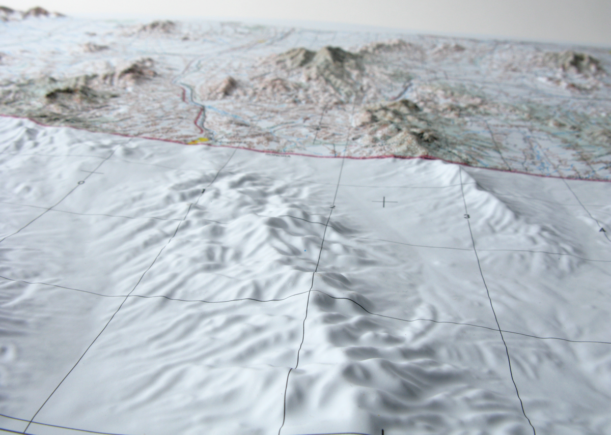 Nogales USGS Regional Three Dimensional 3D Raised Relief Map