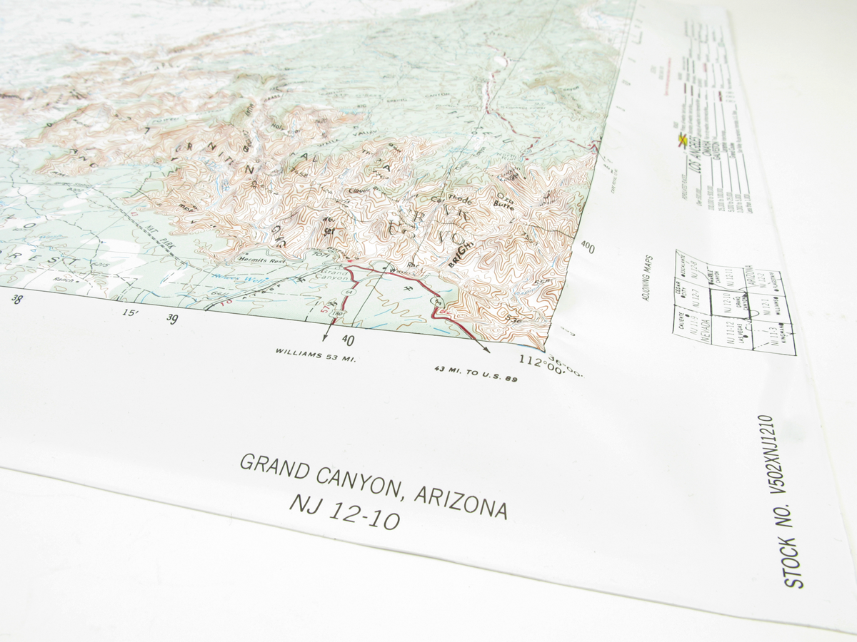 Grand Canyon USGS Regional Three Dimensional 3D Raised Relief Map