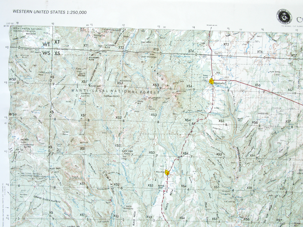 Cortez USGS Regional Three Dimensional 3D Raised Relief Map