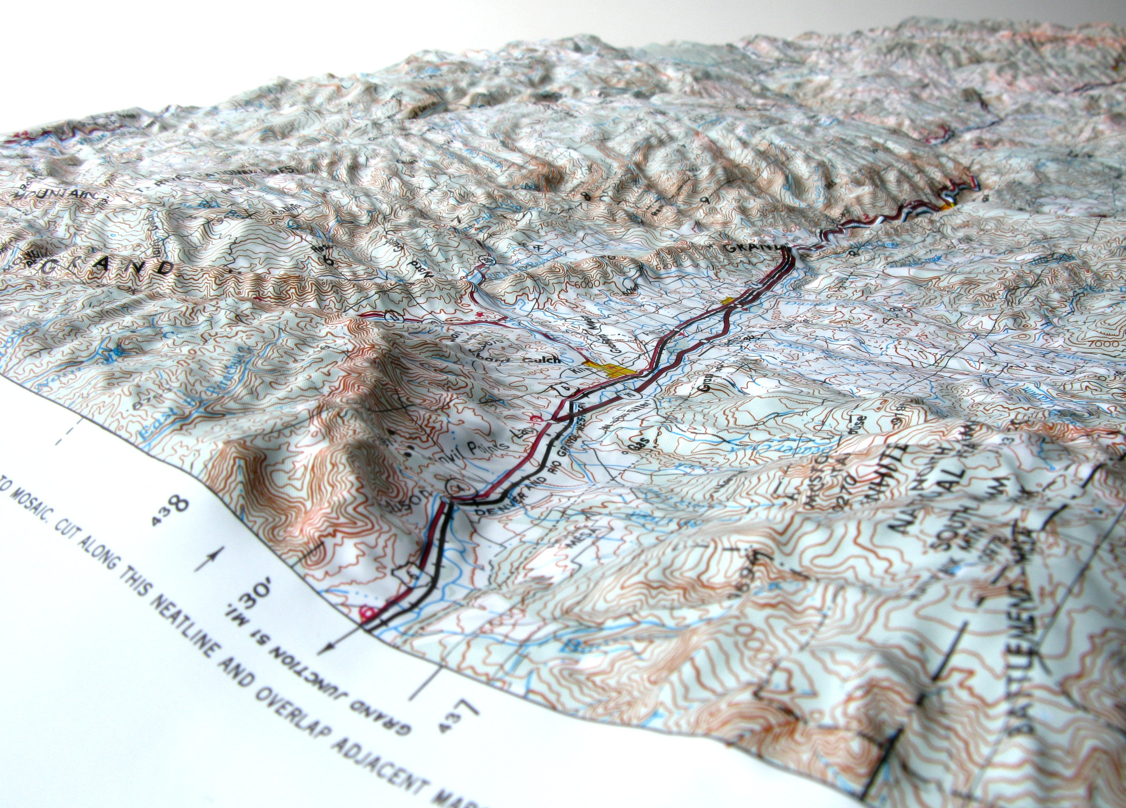 Leadville USGS Regional Three Dimensional 3D Raised Relief Map