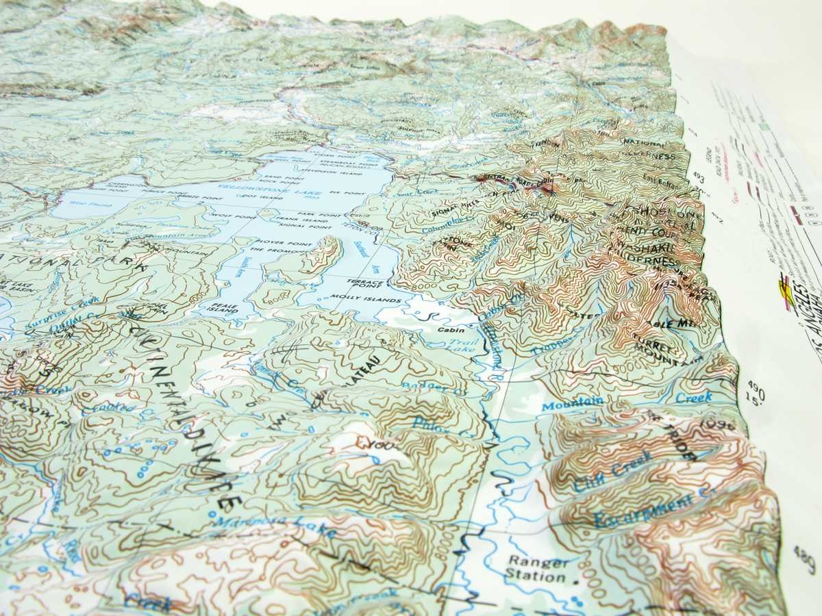 Ashton USGS Regional Three Dimensional - 3D - Raised Relief Map