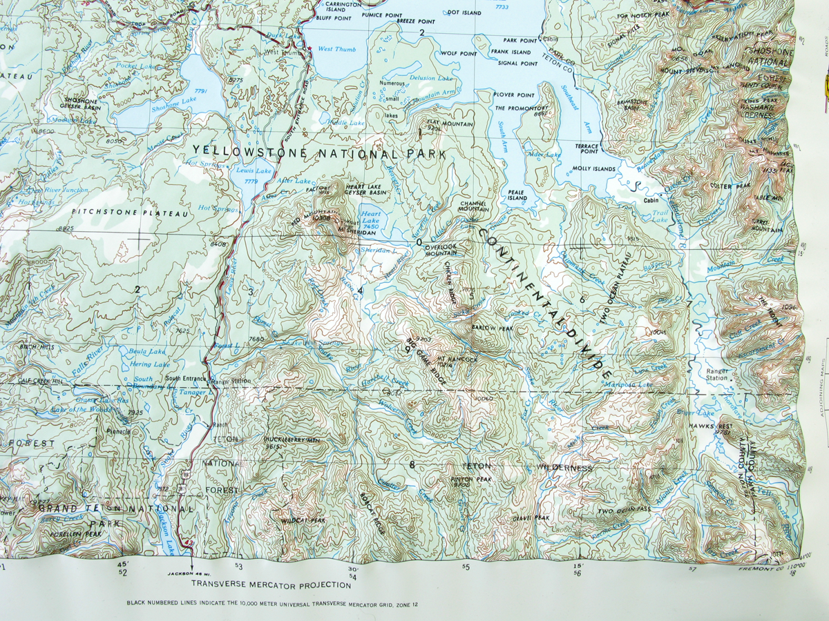 Ashton USGS Regional Three Dimensional - 3D - Raised Relief Map