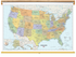 Classic USA Wall Map Classroom Pull Down Map