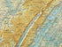 Tennessee Topographical Wall Map By Raven Maps, 21" X 65"