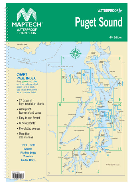 Maptech Waterproof Chartbook Puget Sound