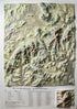 White Mountains 4000 Footers Three Dimensional 3D Raised Relief Map