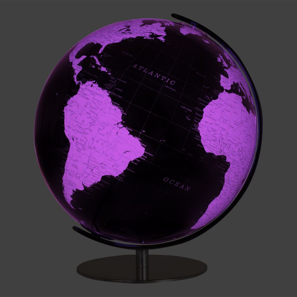 Artline Illuminated 13 Inch Color Changing World Globe By Columbus Globes