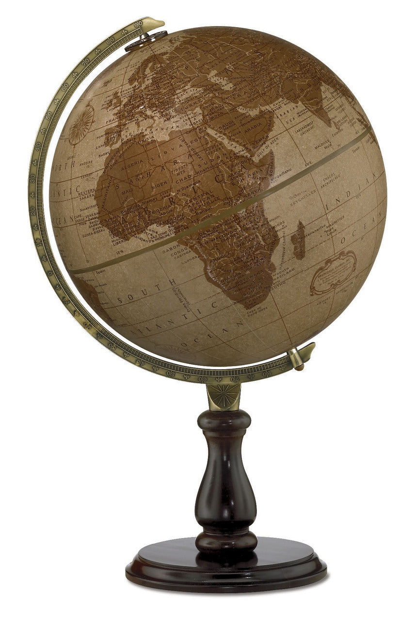 Leather Expedition 12 Inch Desktop World Globe By Replogle Globes