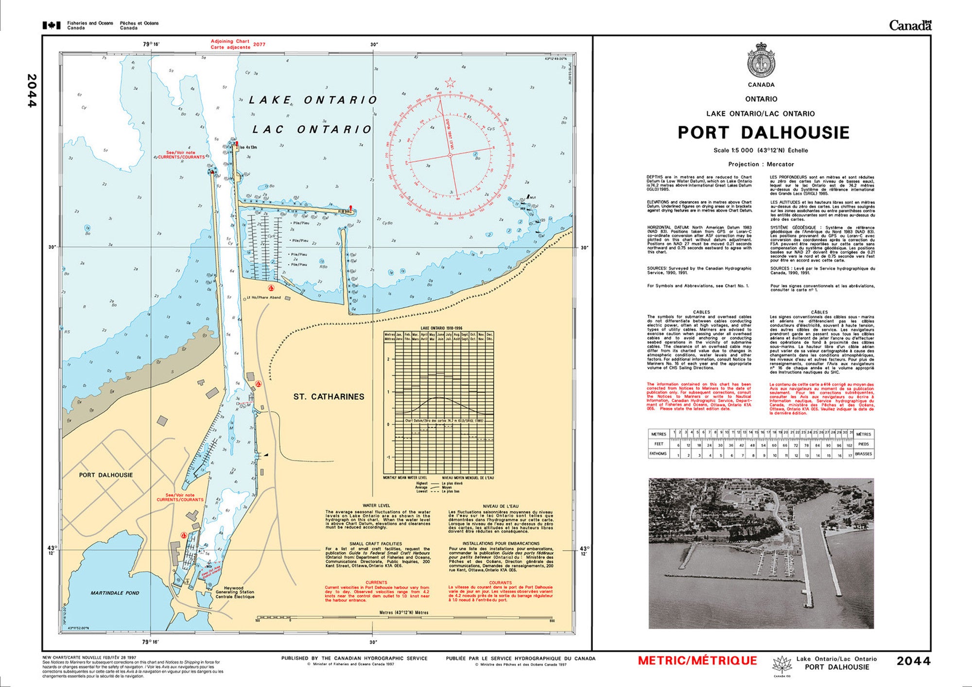 Canadian Hydrographic Service Nautical Chart CHS2044: Port Dalhousie