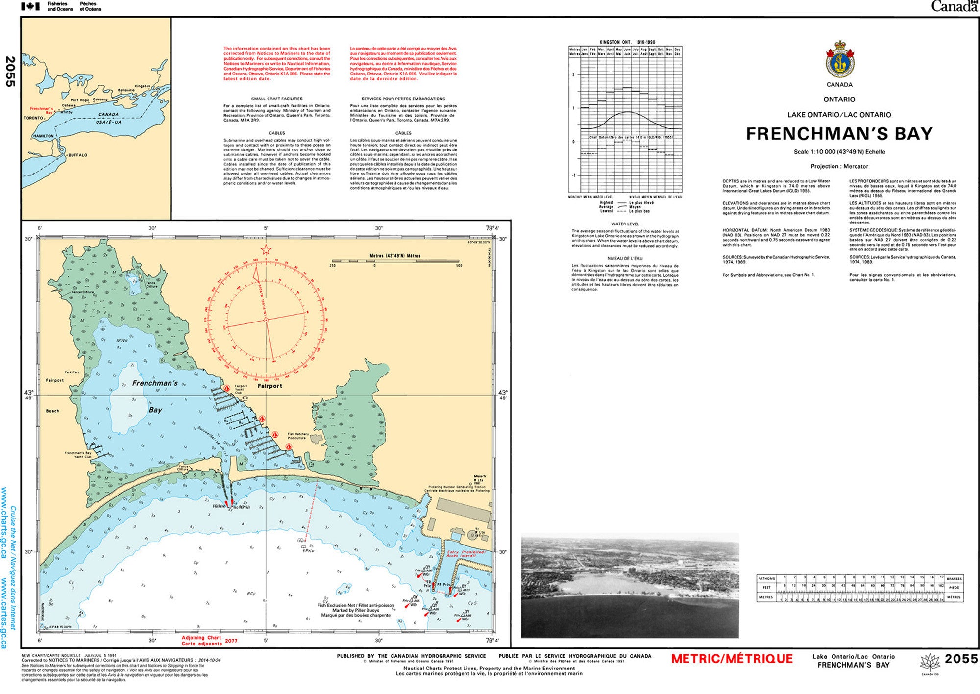 Canadian Hydrographic Service Nautical Chart CHS2055: Frenchman's Bay
