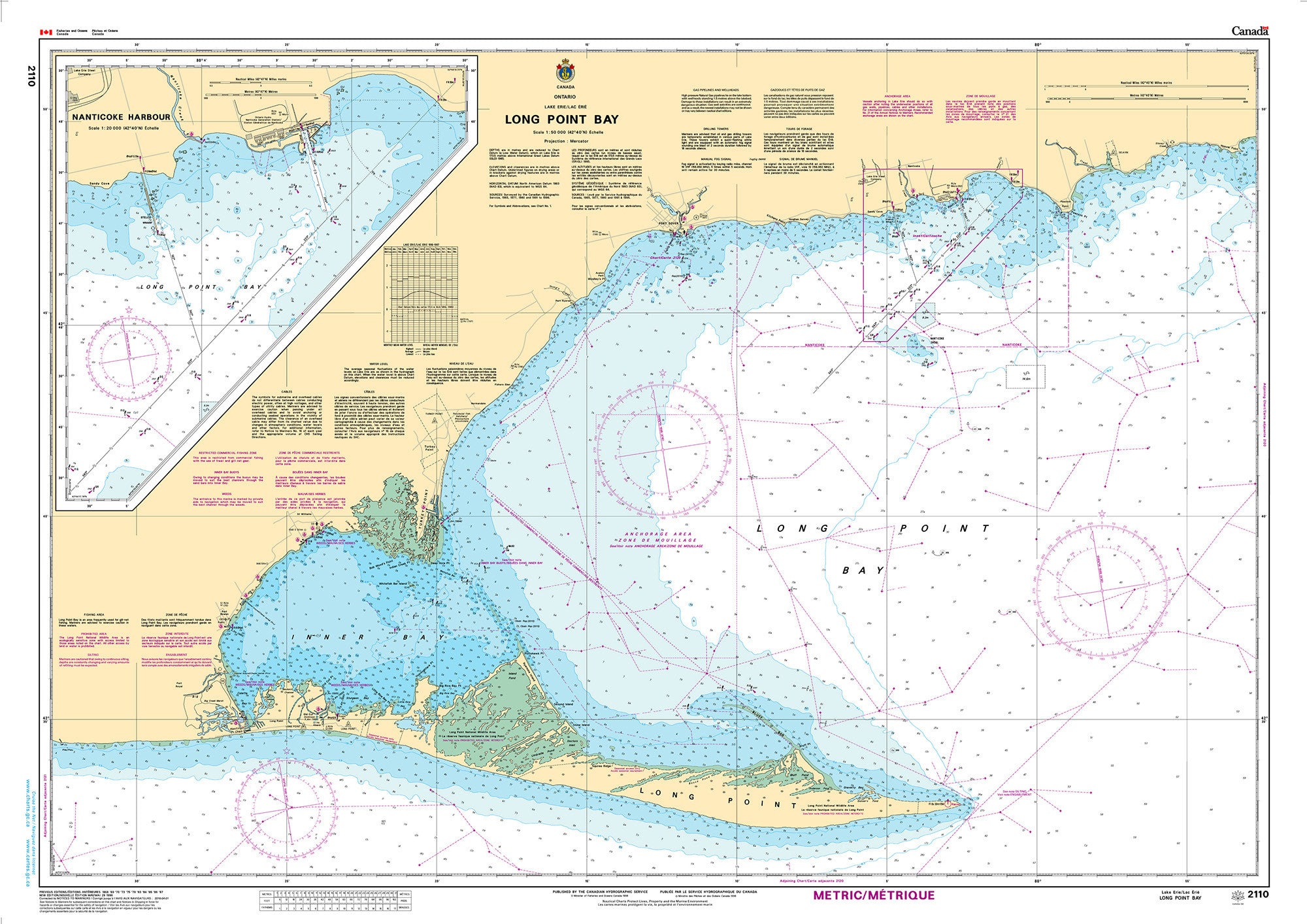 Canadian Hydrographic Service Nautical Chart CHS2110: Long Point Bay