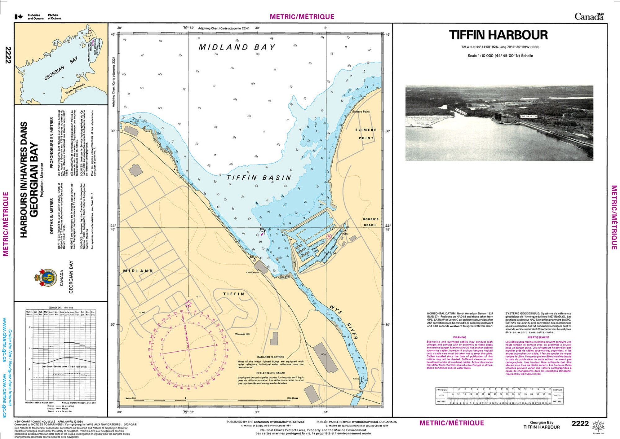 Canadian Hydrographic Service Nautical Chart CHS2222: Tiffin Harbour