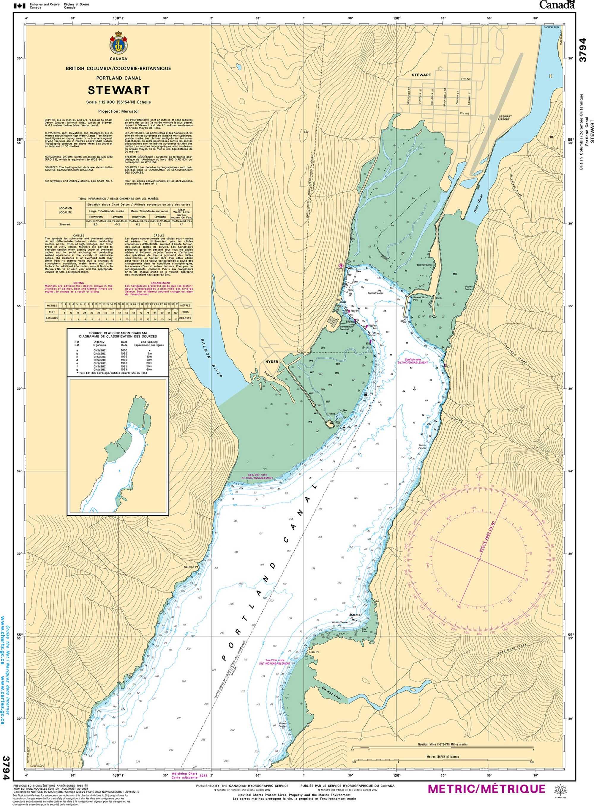 Canadian Hydrographic Service Nautical Chart CHS3794: Stewart