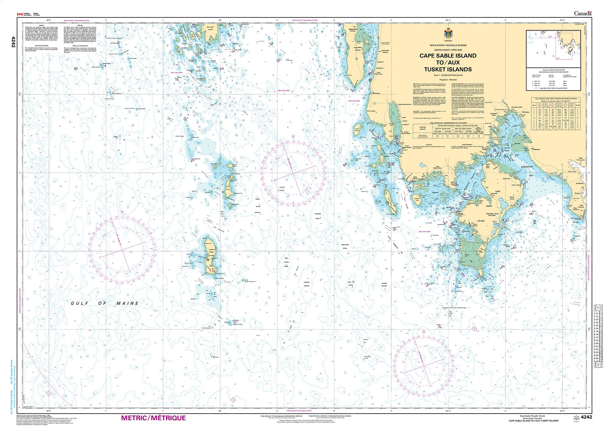 Canadian Hydrographic Service Nautical Chart CHS4242: CANADA NAV CHART $20