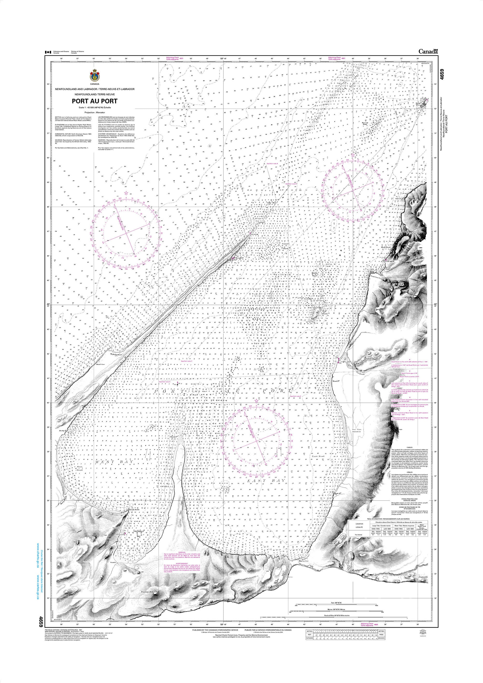 Canadian Hydrographic Service Nautical Chart CHS4659: Port au Port