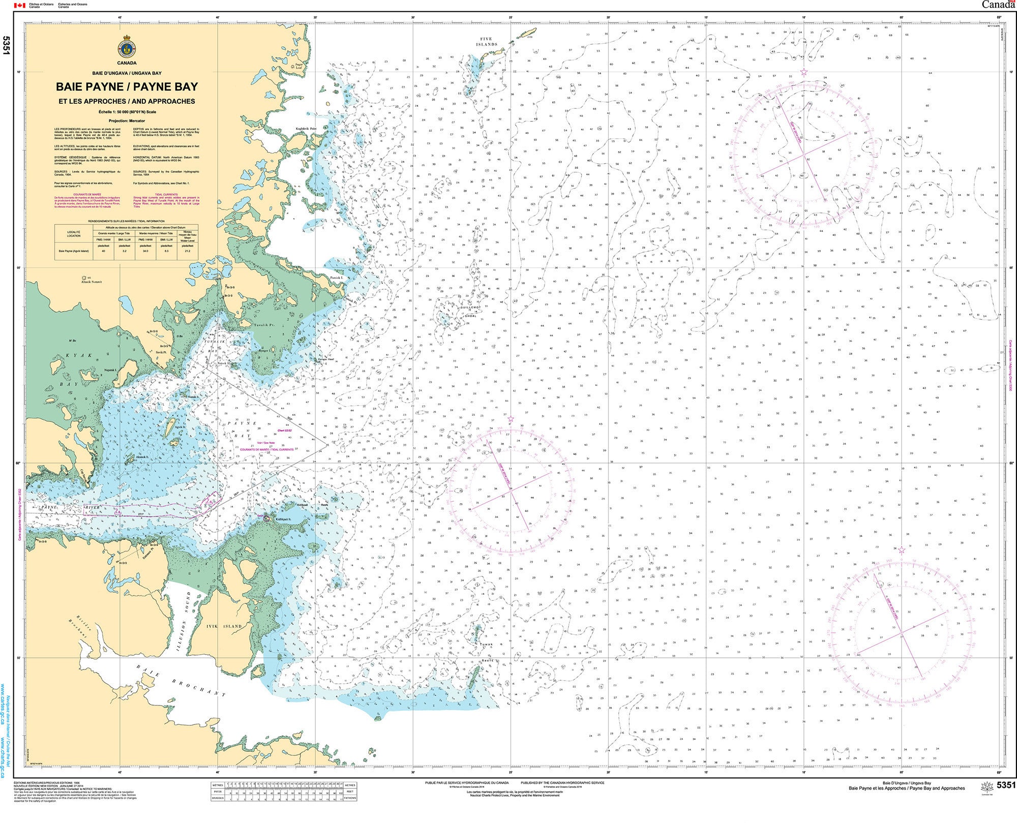 Canadian Hydrographic Service Nautical Chart CHS5351: Payne Bay and Approaches