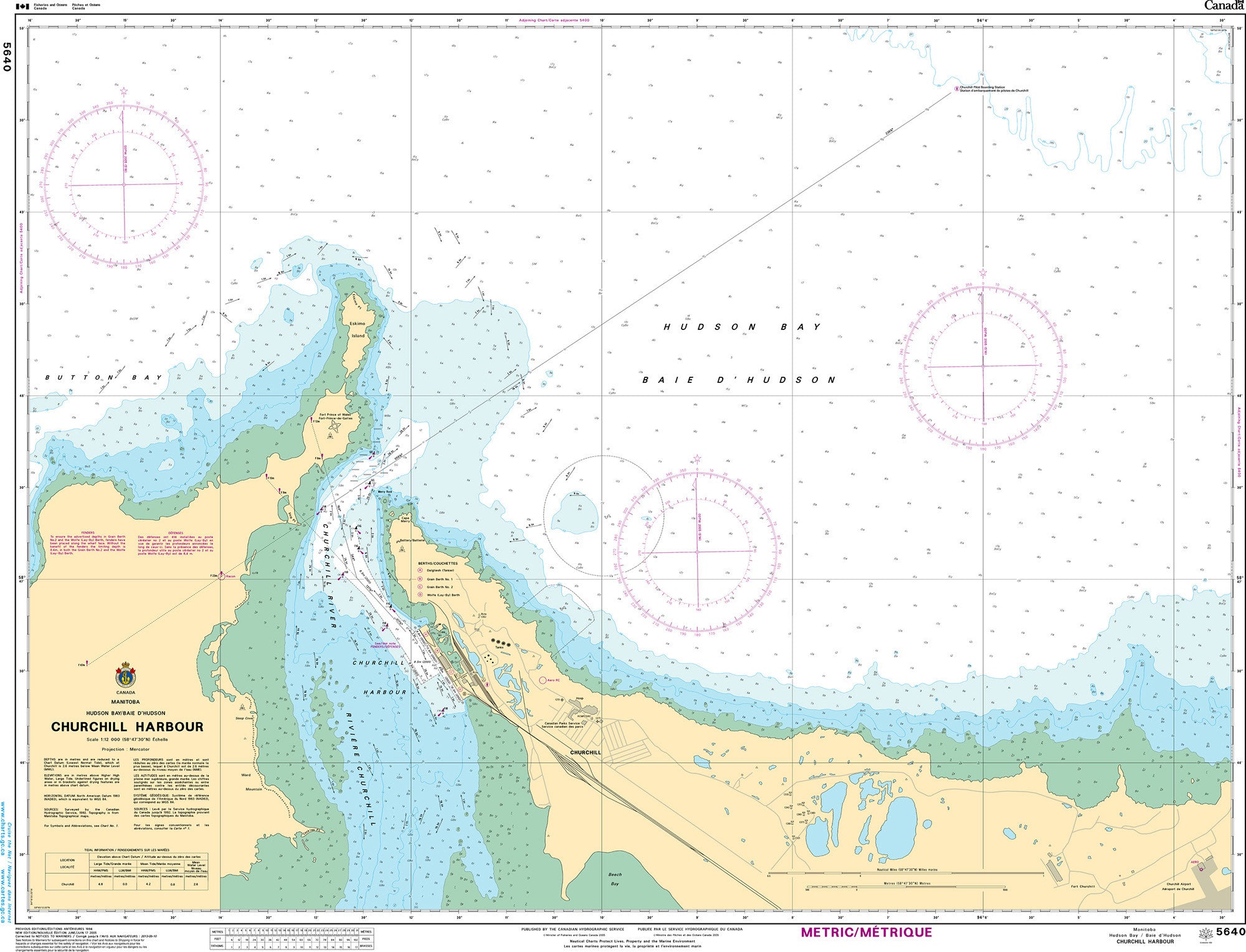 Canadian Hydrographic Service Nautical Chart CHS5640: Churchill Harbour