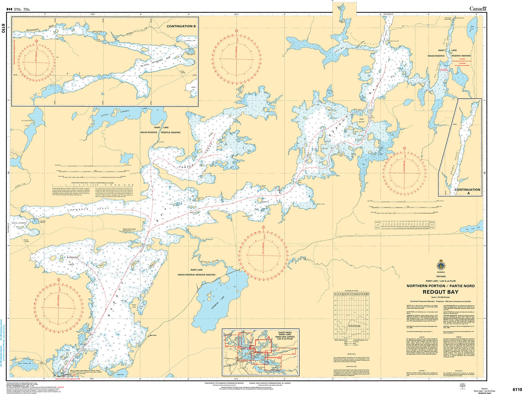Canadian Hydrographic Service Nautical Chart CHS6110: Redgut Bay