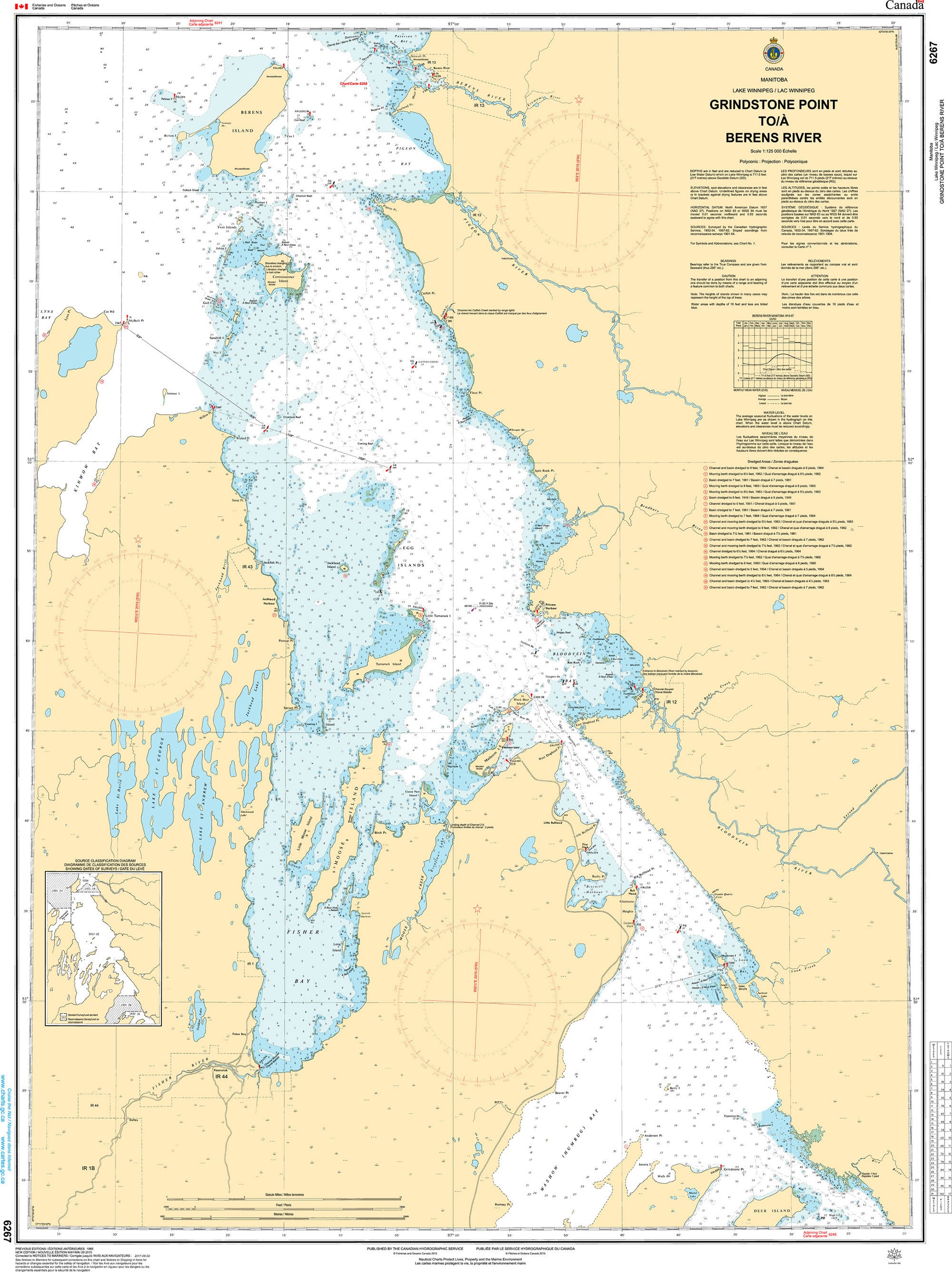 Canadian Hydrographic Service Nautical Chart CHS6267: Grindstone Point to Berens River