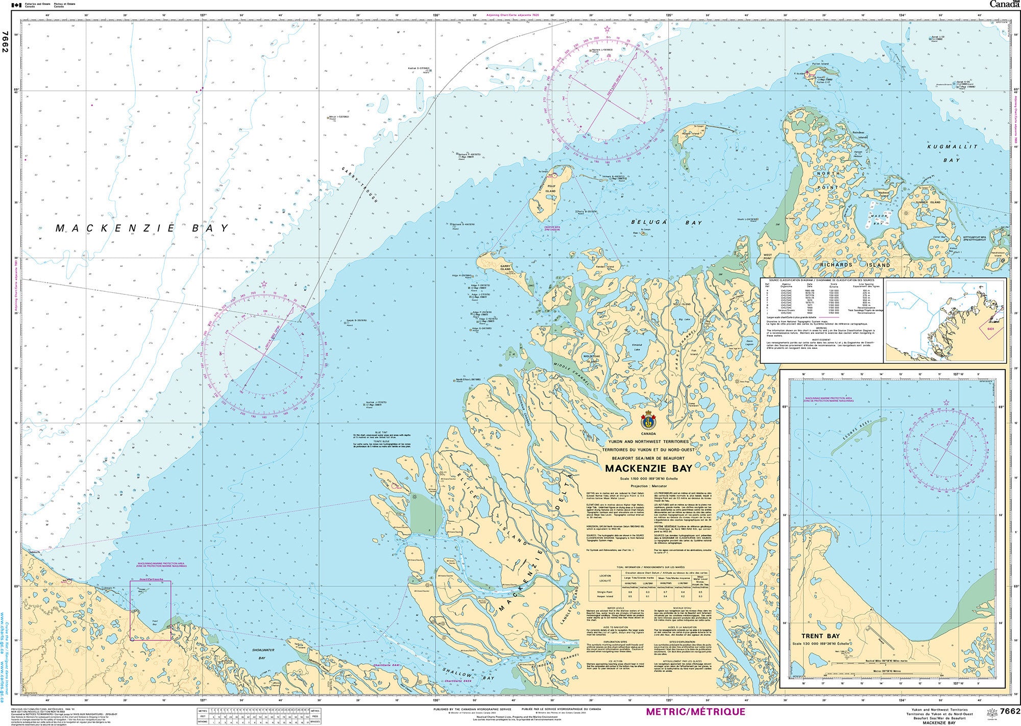 Canadian Hydrographic Service Nautical Chart CHS7662: Mackenzie Bay
