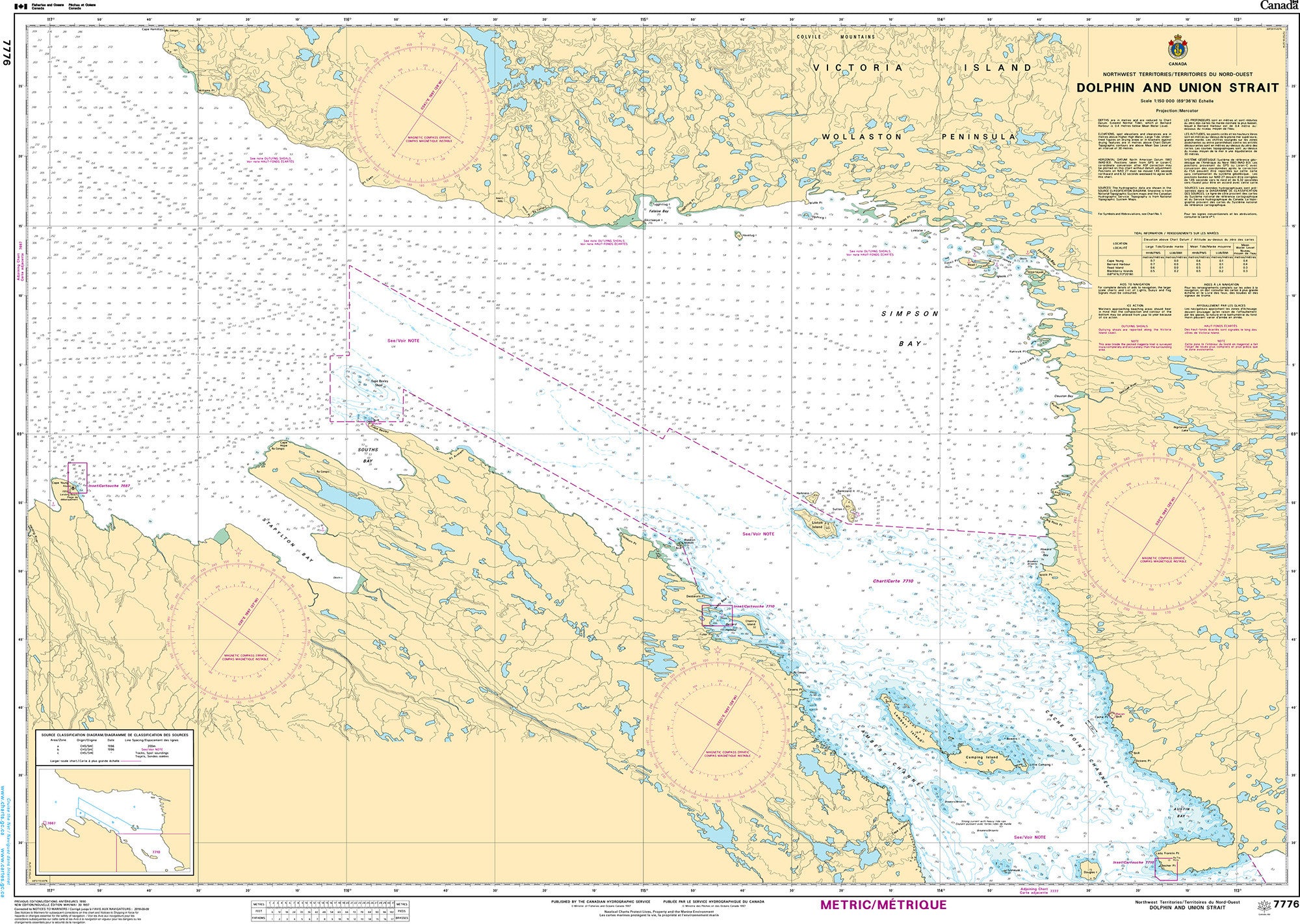 Canadian Hydrographic Service Nautical Chart CHS7776: Dolphin and Union Strait