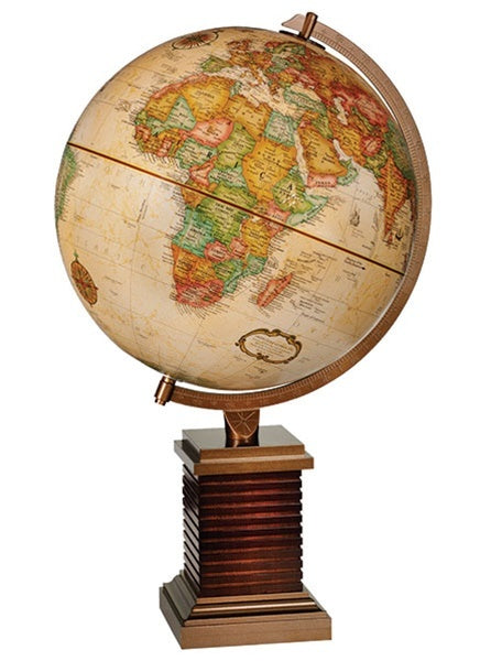 Frank Lloyd Wright inspired Glencoe 12 Inch Desktop World Globe By Replogle Globes