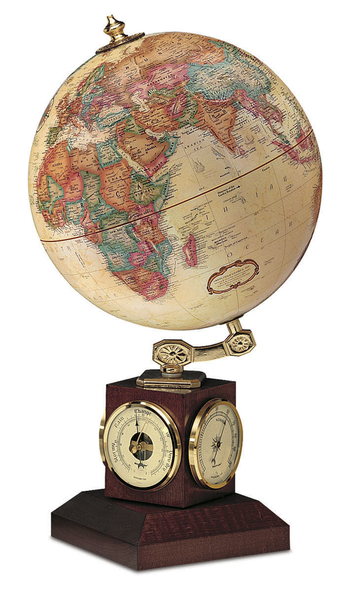 Weather Watch Antique 9 Inch Desktop World Globe By Replogle Globes